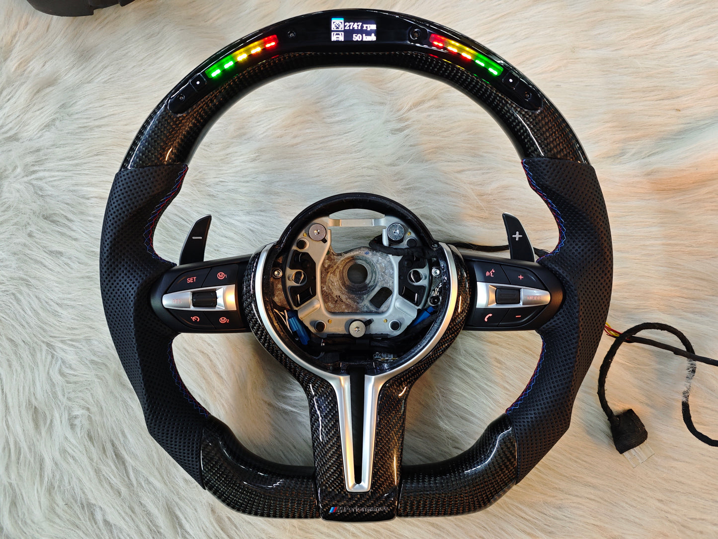 BMW carbon fiber LED steering wheel