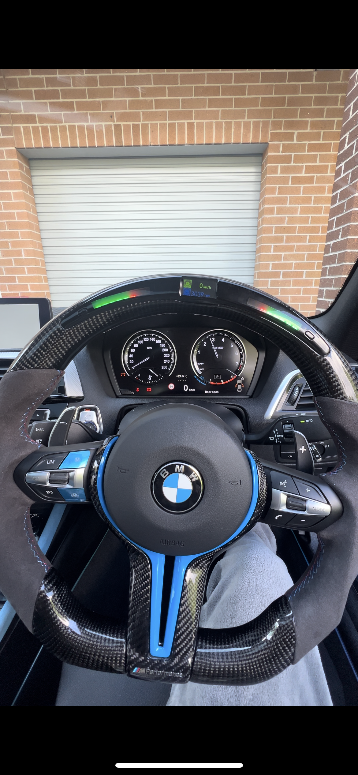 BMW carbon fiber LED steering wheel